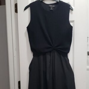 2pc Elegant Black Sleeveless Dress